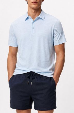 Onia Cotton Slub Knit Polo in Ice at Nordstrom Rack, Size Small