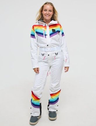 OOSC Rainbow Road Ski Suit - Womens in White at Nordstrom, Size X-Large