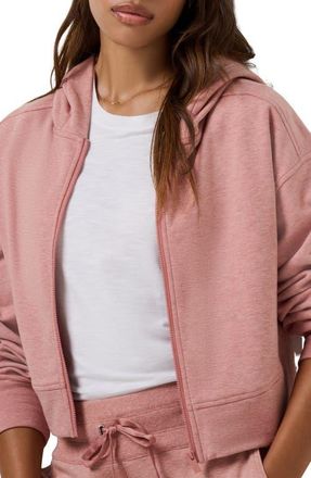 Travis Mathew Cloud Fleece Stellar Zip Hoodie in Heather Brick Dust at Nordstrom, Size X-Small