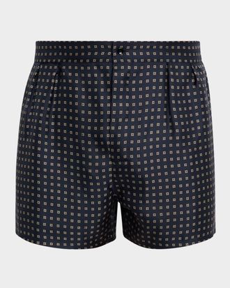 Saint Laurent Men & apos;s Printed Pajama Shorts
