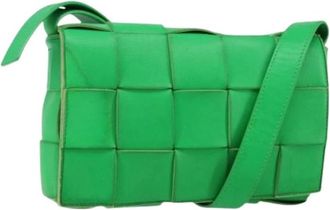 Bottega Veneta Pre-owned Leren Schoudertas - Dames - Vintage Schoudertas - Groen - ONE Size - Leer - Vintage