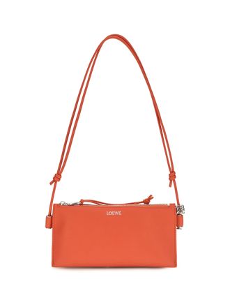 Loewe Womens Clutch Bag Joya Sunrise Orange Calf Leather Shoulder