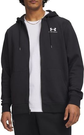 Under Armour Icon Fleece Zip Hoodie in Black at Nordstrom, Size Medium