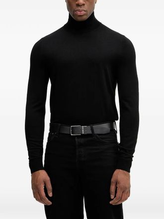 BOSS roll-neck long-sleeve sweater - Nero