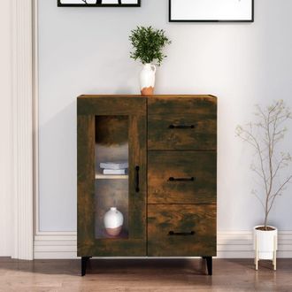 Berkfield Home Sideboard Smoked Oak 69.5x34x90 cm Engineered Wood in Brown