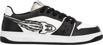 Enterprise Japan Zwart/Wit Rocket Sneaker - Heren - Sneakers - Zwart - 41 EU - Leer - Schoenen