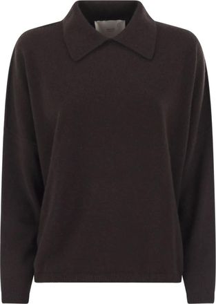 VANIS&Eacute; Maglione con colletto polo - Marrone