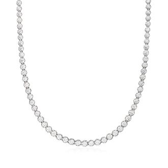 Ross-Simons CZ Tennis Necklace in Sterling Silver