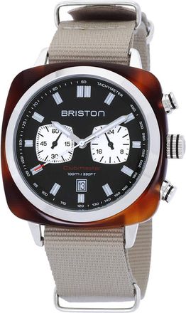 Briston Clubmaster Sport Chronograph GMT Quartz Black Dial Mens Watch 17142.SA.TS.1.NK