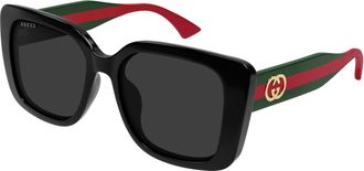 Gucci Grey Square Ladies Sunglasses GG2118SA 001 55