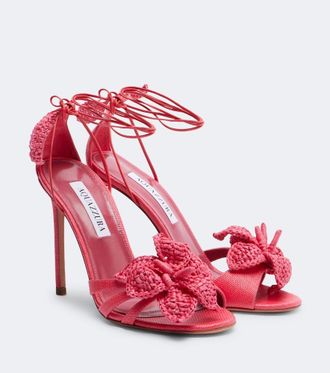Aquazzura Calypso raffia sandals