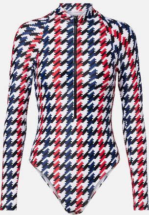 Perfect Moment Houndstooth swimsuit