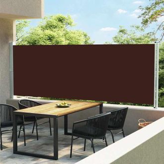 vidaXL Toldo Lateral Retr&aacute;ctil Para Patio Marr&oacute;n 600x160 Cm Vidaxl