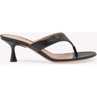 Gianvito Rossi Ascent Thong 55 Sandals in Black at Nordstrom, Size 39.5