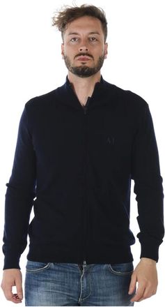 Armani Jeans Cardigans, male, Blue, Size: XL 06W27Blu