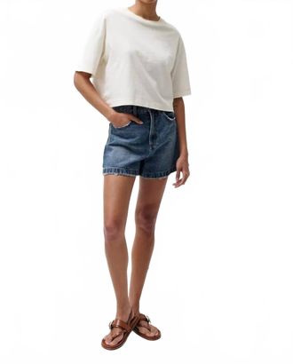 Pistola Denim Saige High Rise Short In Wishbone
