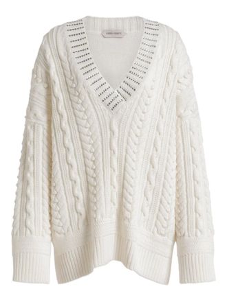 Alberta Ferretti Maglione Aran - Toni neutri