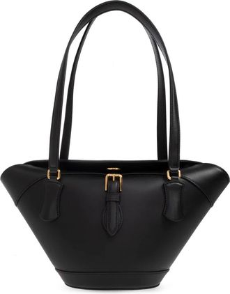 Dolce & Gabbana Tassen, Dames, Zwart, ONE Size, Leer, Leren schoudertas