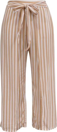 Faithfull The Brand Faithfull The Brand Zeus Striped Trousers in Beige Viscose