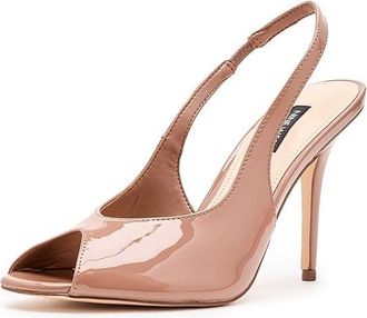 Nine West Pretta Womens Dress Sandals Medium Natural Patent : 7.5 M, Faux Leather