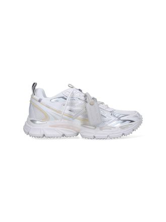 Off-white Futuristic White Sneakers With Textured Sole And Distinctive Tag