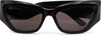 Balenciaga Cat-eye zonnebril met monogramlogo - Dames - Zonnebrillen - Zwart - ONE Size - Accessoires