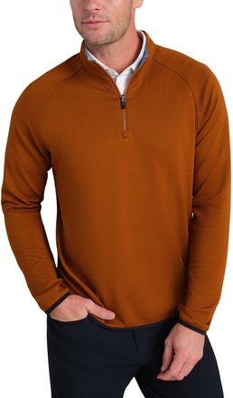 Rhone Founders Golf Quarter Zip in Dark Caramel at Nordstrom, Size X-Large