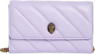 Kurt Geiger Soho Leather Wallet on Chain in Light/Pastel Purple at Nordstrom Rack