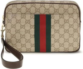 Gucci Ophidia GG Supreme Canvas Pouch - Heren - Tassen - Beige - Maat: ONE Size Jersey