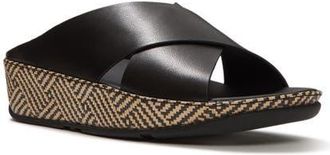 FitFlop Lulu Lux Graphic-Weave Slides in Black at Nordstrom, Size 11