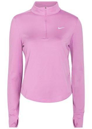 Nike Swift Dri-fit UV Half-zip Stretch-jersey Running top - Pink - Xxs (UK4 / Xxs)