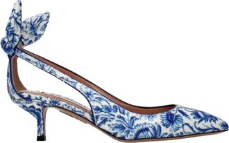 Aquazzura Blue Paillettes High Heel Womens Pumps