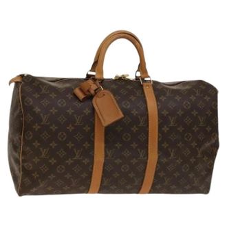 Louis Vuitton Pre-owned Weekend Bags, female, Brown, Size: ONE SIZE Pre-owned Canvas Weekend Bag