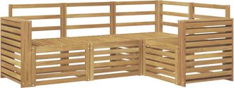 vidaXL Conjunto De Sof&aacute;s De Exterior 4 Uds. Blanco Vidaxl