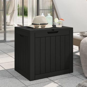 Berkfield Home Garden Storage Box Black 55.5x43x53 cm Polypropylene