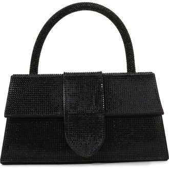 Berness Rhinestone Embellished Top Handle Bag in Black at Nordstrom Rack