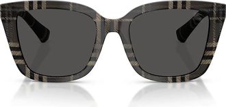 Burberry Sunglasses Be4487 419987 Check Grey/Dark Grey Women