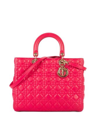 Dior Lady Dior tote bag - women - Calf Leather - One Size - Pink
