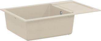 vidaXL Lavabo Beige 780 X 500 Mm 80% Cuarzo Y 20% Resina Vidaxl