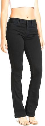 Eunina Jeans Basic Slim Bootcut Jeans In Black