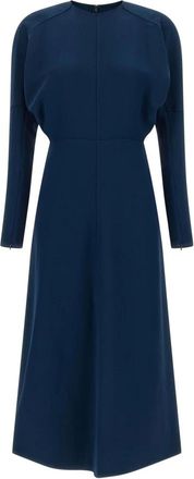 Victoria Beckham Kleedjes, Dames, Blauw, XS, Leer, Jurken