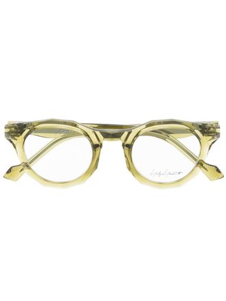 Yohji Yamamoto Occhiali tondi - Verde