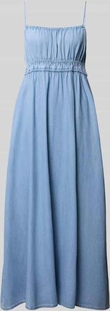 Mango Midikleid aus Lyocell-Mix in Denim-Optik Modell Ibiza in Jeansblau, Gr&ouml;&szlig;e XL