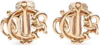 Dior logo clip-on earrings - women - Gold Plated Brass - One Size