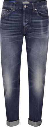 Dondup Slim Fit Jeans met Vintage Wassing - Heren - Slim Fit Jeans - Blauw - W30 - Leer - Jeans