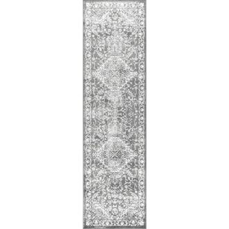 Jonathan Y Designs Modern Persian Vintage Medallion Area Rug in Light Gray at Nordstrom, Size 5Ft 0In X 8Ft 0In