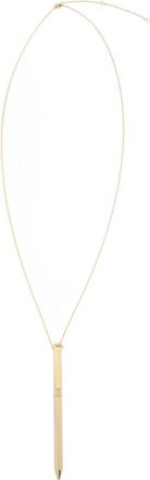 Ami Golden Brass Engraved Logo Pen Necklace