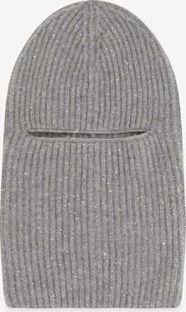 Fabiana Filippi Gerippte Sturmhaube aus Platinum-Faden mit Pailletten