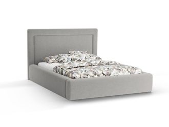 CXL by Christian Lacroix Cama con cabecero y ba&uacute;l 160x200cm de tejido chenilla gris
