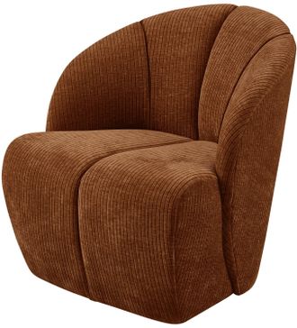 De Eekhoorn Drehbarer Design Sessel Mojo, Rostbraun